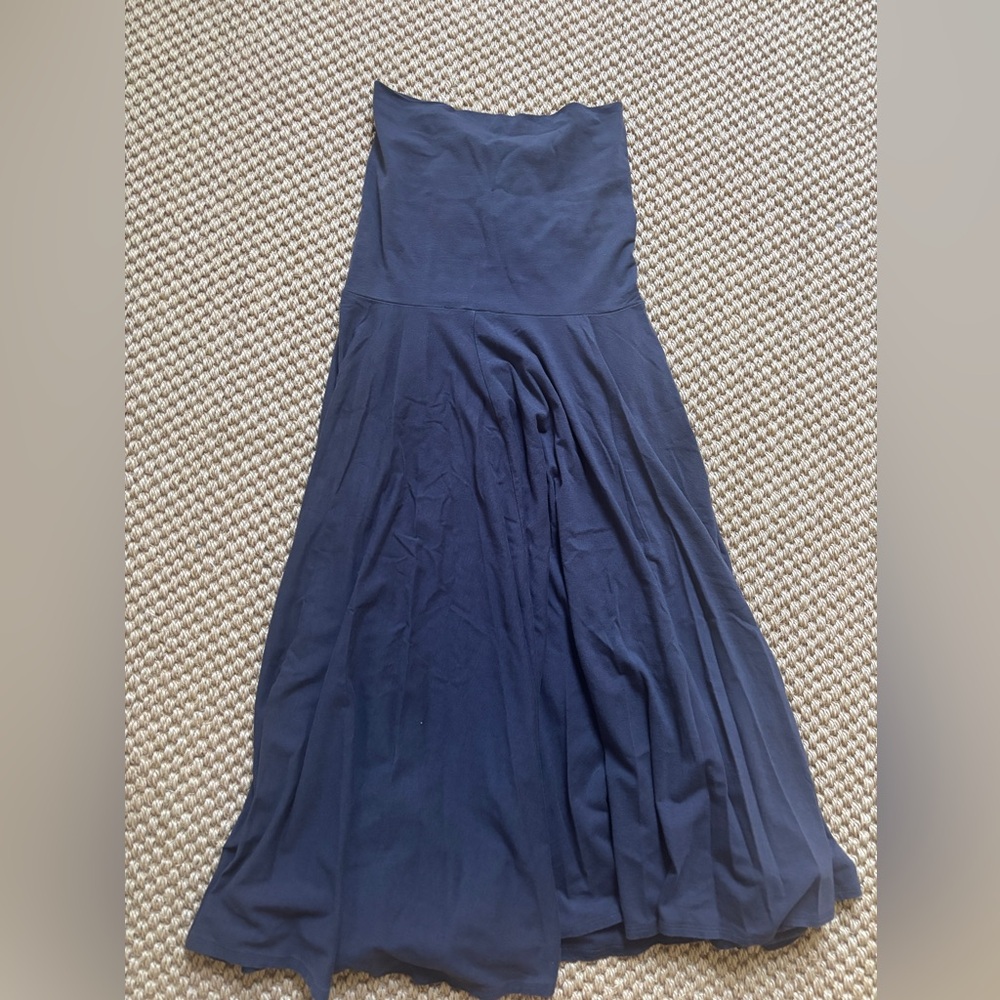 Women's JCrew Grey Tube Top Strapless Maxi Dress Size XS